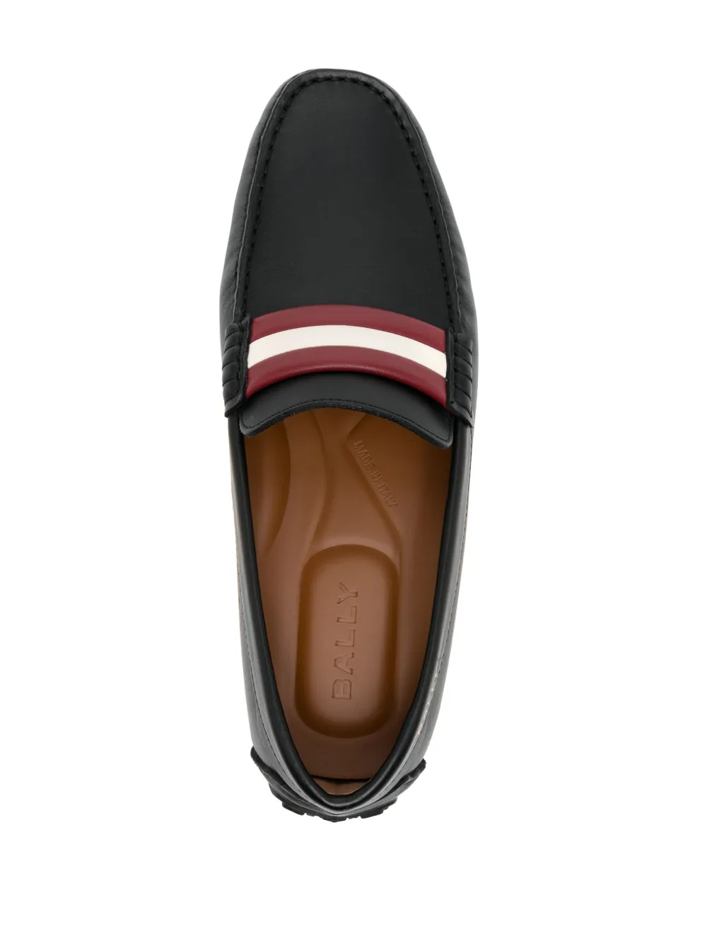 Shop Bally Pilot Leather Loafers In Black