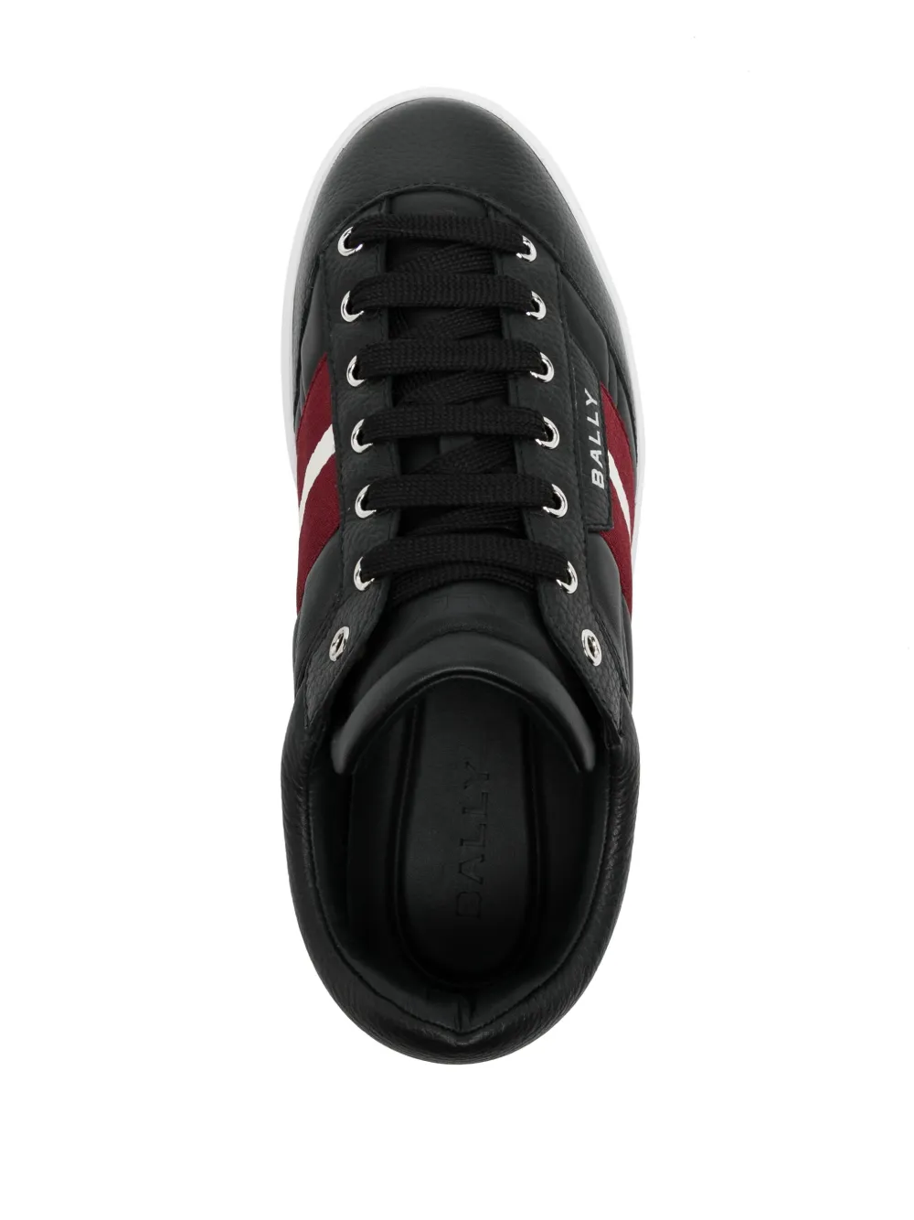 Shop Bally Panelled Leather Sneakers In Black