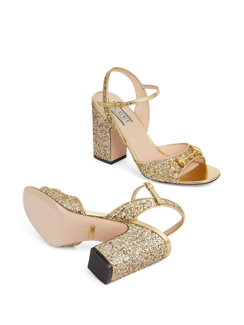 Gucci 60mm crystal-embellished sandals Gold