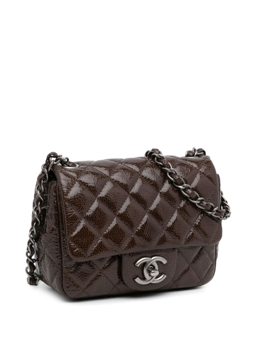 CHANEL Pre-Owned 2008-2009 Square Classic Flap mini shoulder bag - Bruin