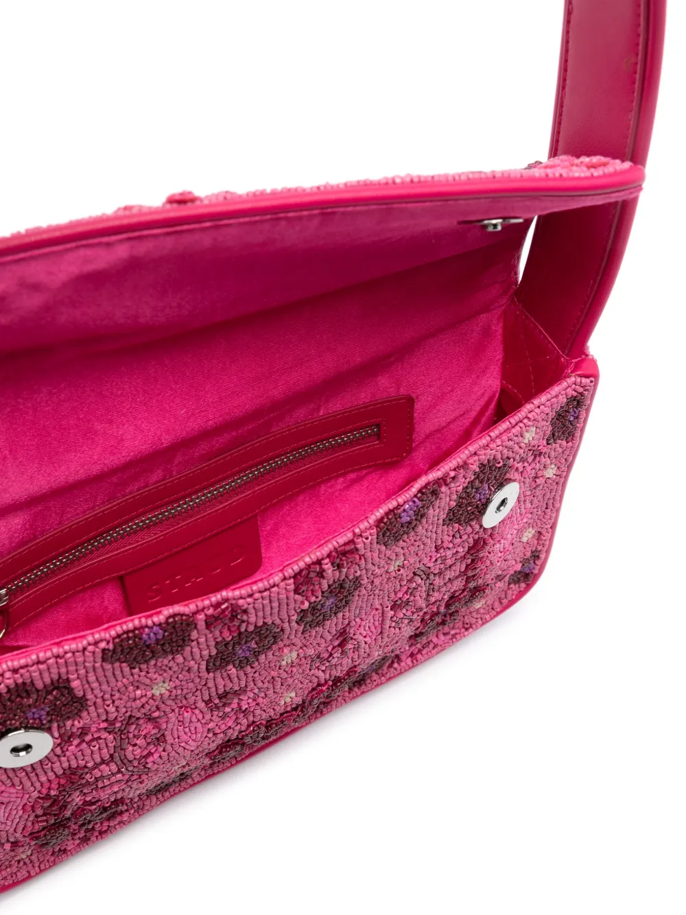 STAUD Tommy schoudertas met kralen Roze