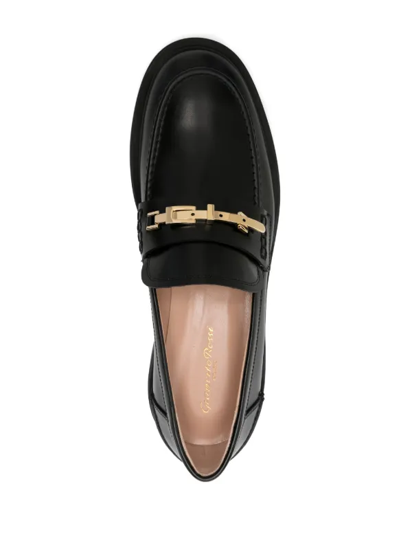 Gianvito Rossi バックル レザーローファー | ブラック | FARFETCH JP