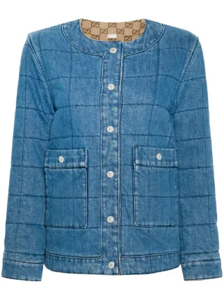 Gucci GGパターン リバーシブル デニムジャケット | ブルー
