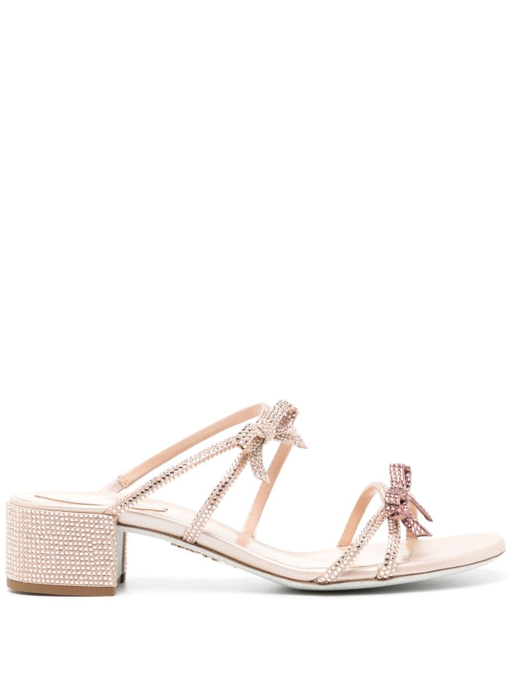 René Caovilla Caterina Slip-on Leather Sandals In Pink