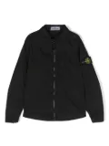 Stone Island Junior Compass-badge zip-up jacket - Black