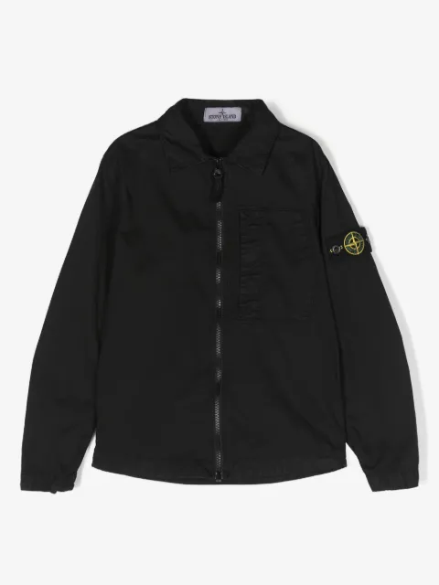 Stone Island Junior Compass-badge zip-up jacket
