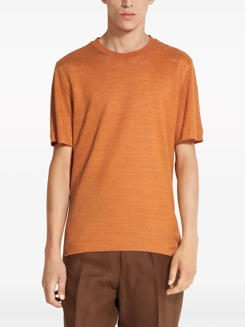 Image 2 of Zegna fine-knit linen T-shirt