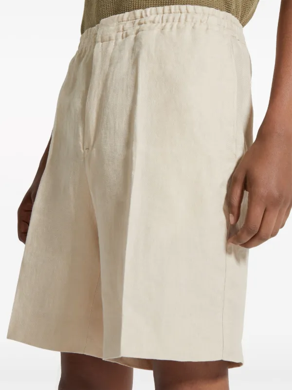Zegna Oasi Lino Linen Shorts | Neutrals | FARFETCH