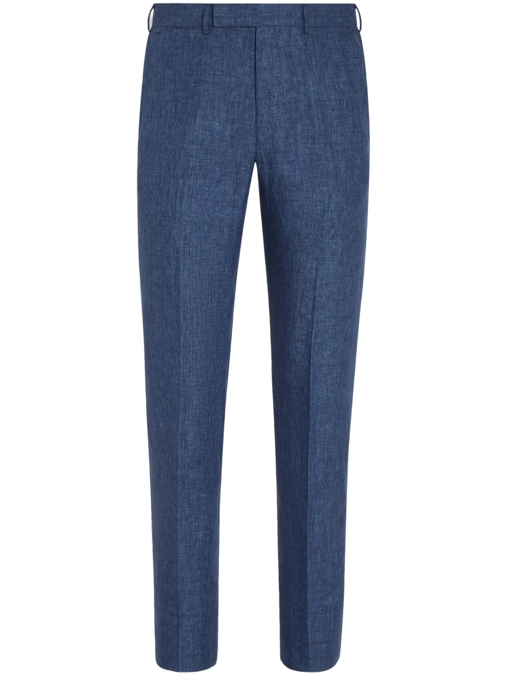 Zegna Oasi tapered-leg linen trousers | Blue | Image 1
