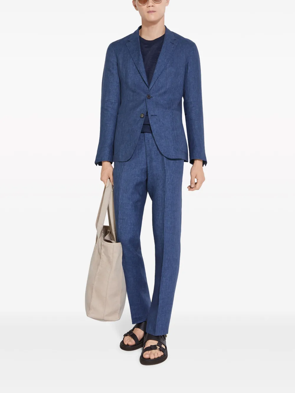 Zegna Oasi tapered-leg linen trousers | Tapered Pants | Image 2
