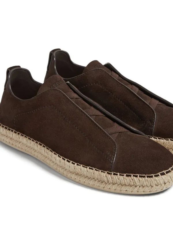 新品!ZEGNA■スエード トリプルステッチ エスパドリーユ Zegna Triple Stitch エスパドリーユ | ブラウン | FARFETCH JP