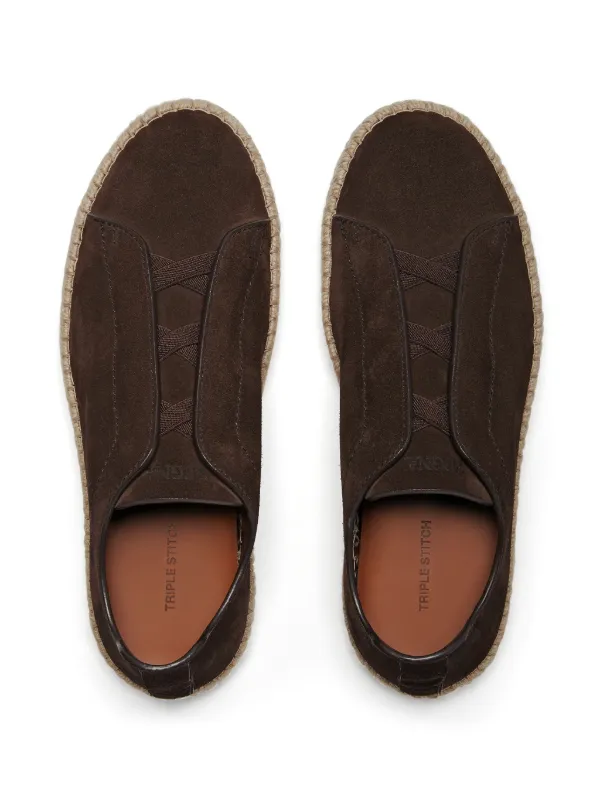 新品!ZEGNA■スエード トリプルステッチ エスパドリーユ Zegna Triple Stitch エスパドリーユ | ブラウン | FARFETCH JP