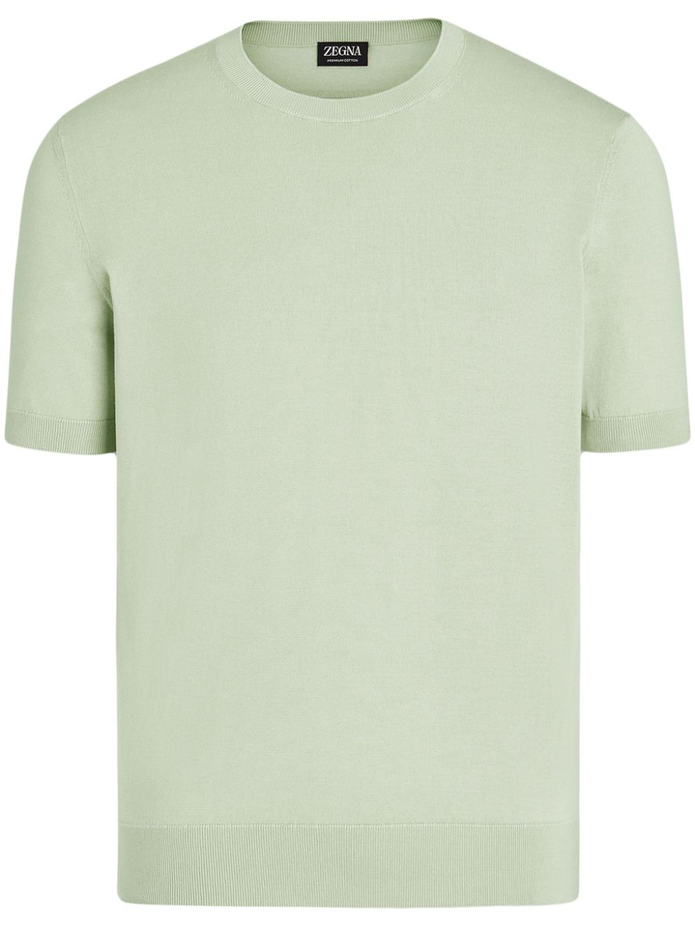 Shop Zegna Fine-knit Cotton T-shirt In Green