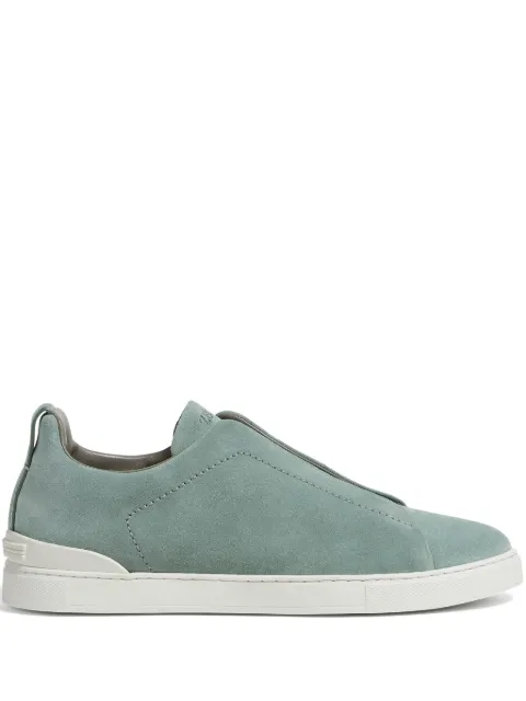 Zegna baskets Triple Stitch en daim