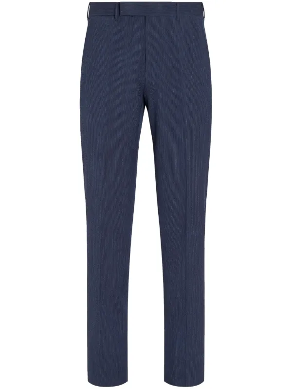 Zegna Pantaloni Slim a Vita Alta Blu FARFETCH IT