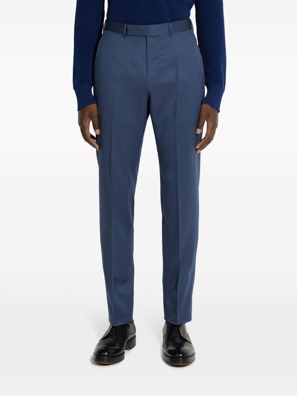Shop Zegna Centoventimila Single-breasted Wool Suit In Blue