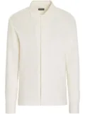 Zegna long-sleeve cotton-silk shirt - White