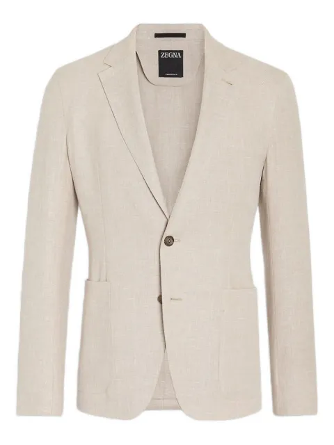 Zegna linen single-breasted blazer