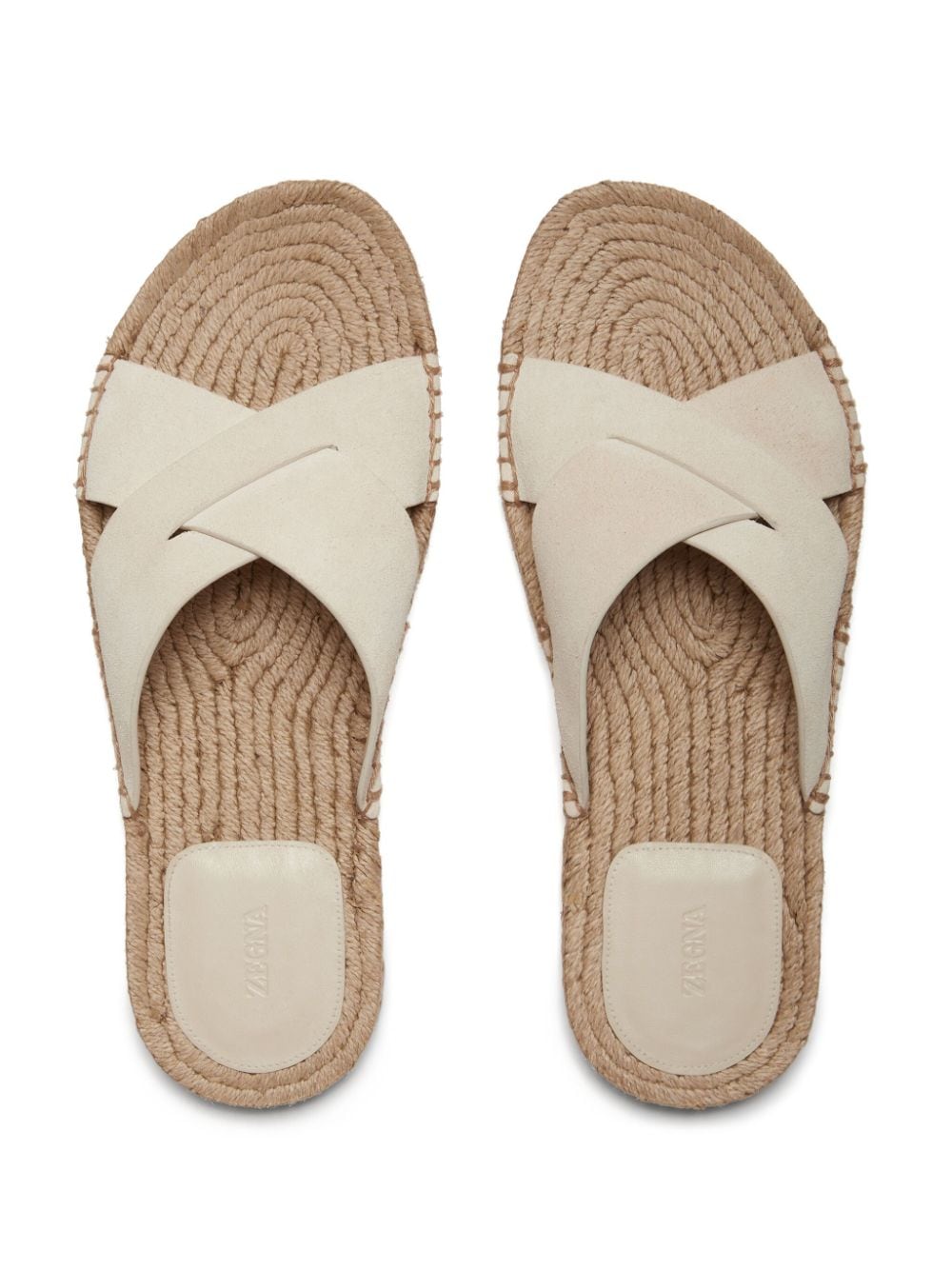 Zegna crossover-strap suede sandals Neutrals