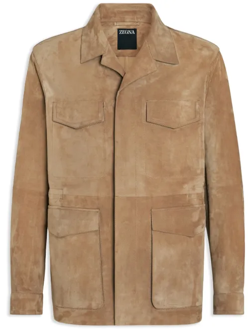 Zegna veste en daim - Tons neutres - Zegna - Modalova