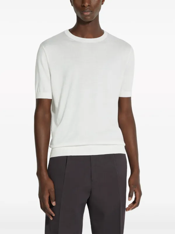 【関税込み】ZEGNA ホワイト クルーネックTシャツ Zegna クルーネック Tシャツ | ホワイト | FARFETCH JP