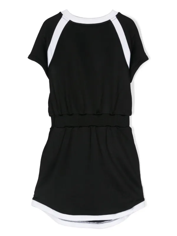 Balmain Kids logo-print short-sleeve Dress | Black | FARFETCH