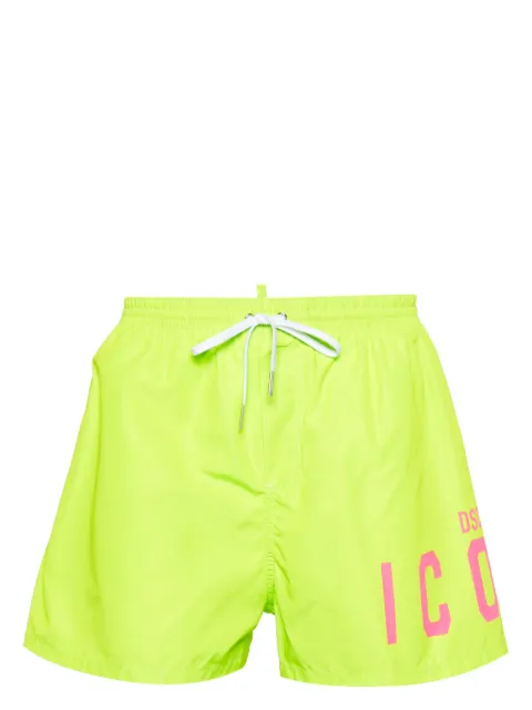 Affordable DSQUARED2 logo-print elasticated-waistband swim shorts Men