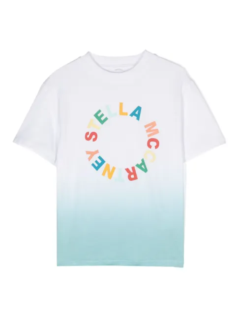 Stella McCartney Kids ombré cotton T-shirt