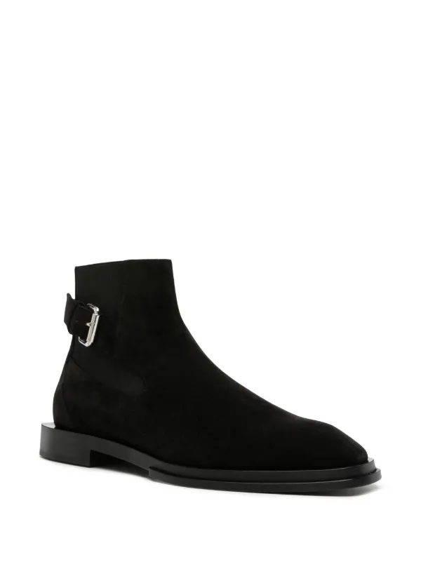 Alexander McQueen Bottines En Daim Noir FARFETCH FR