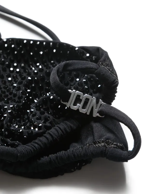 DSQUARED2 crystal-embellished Bikini Top | Black | FARFETCH DSQUARED2 crystal-embellished Bikini Top | Black | FARFETCH