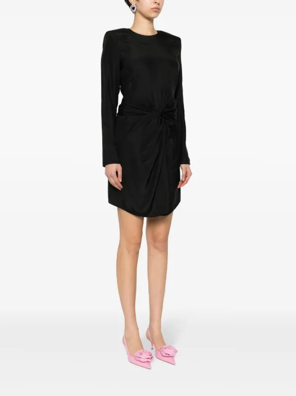 GAUGE81 Izu knot-detailed Silk Dress | Black | FARFETCH