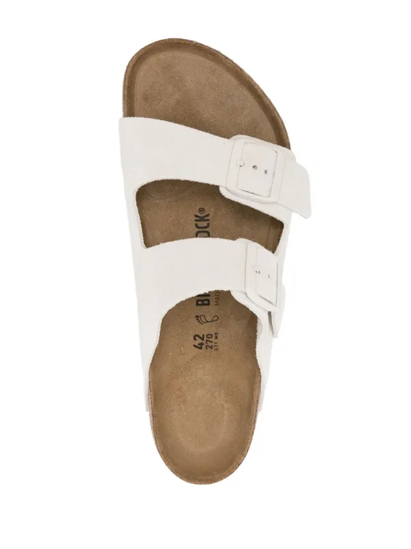 Birkenstock Sandália Arizona De Camurça | Branco | FARFETCH BR