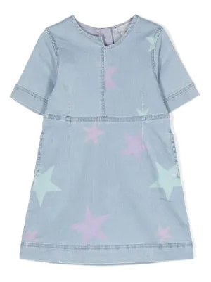 Stella McCartney Kids Denim Pinafore Dress - Farfetch