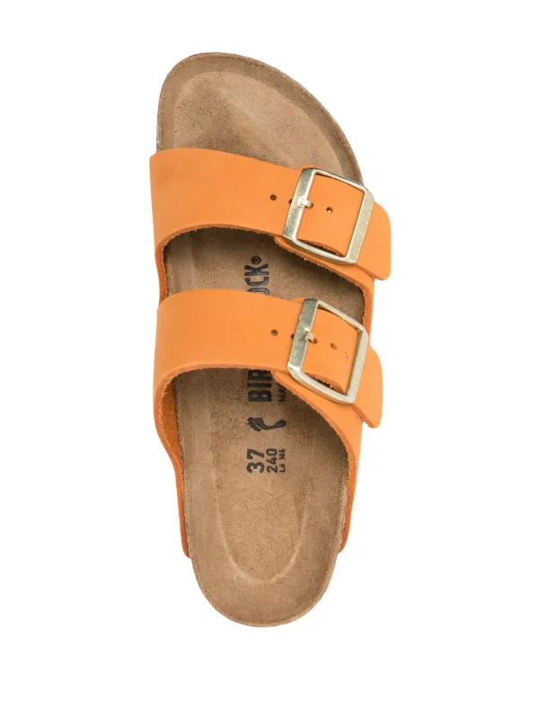 Birkenstock Arizona Suede Slippers Oranje FARFETCH NL