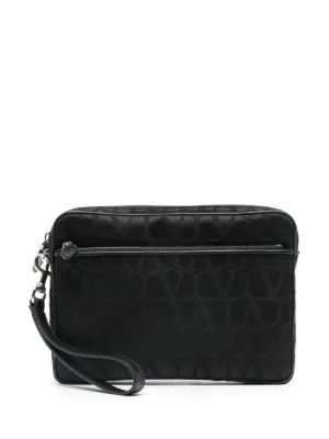 Black clutch hot sale with wrist strap