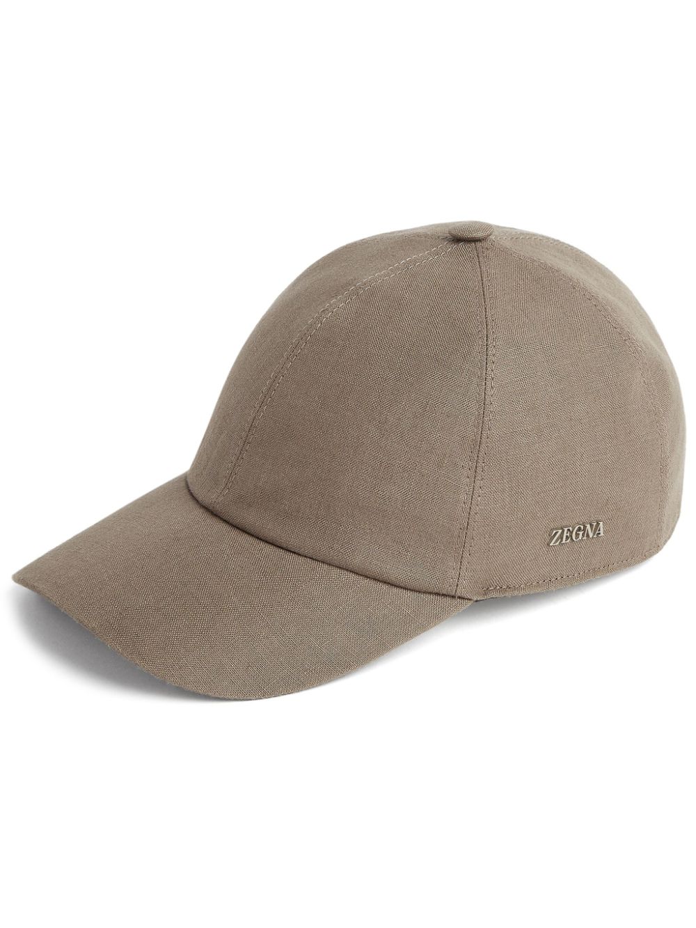 Zegna Oasi Linen Baseball Cap In Neutrals