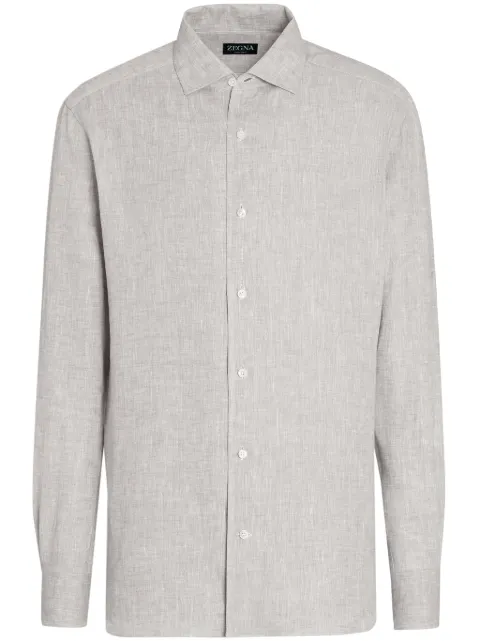 Zegna Oasi long-sleeve linen shirt