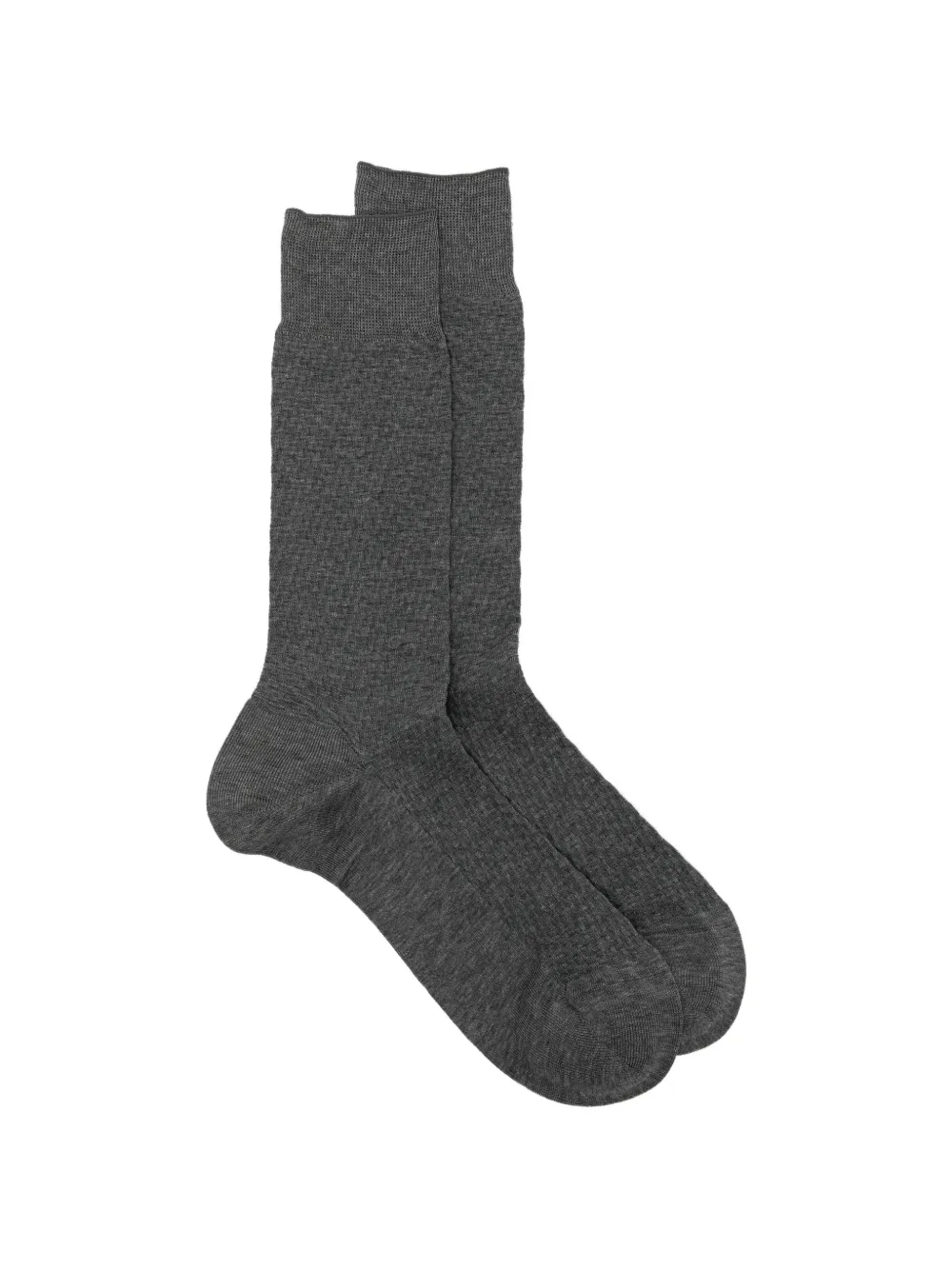 Zegna Grey Cotton Blend Socks - 052 GREY