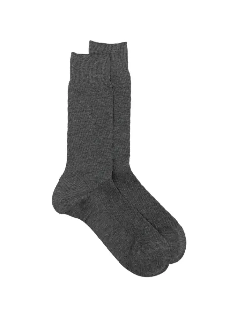 Zegna Grey Cotton Blend Socks