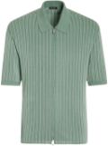 Zegna striped zip-up polo shirt - Green