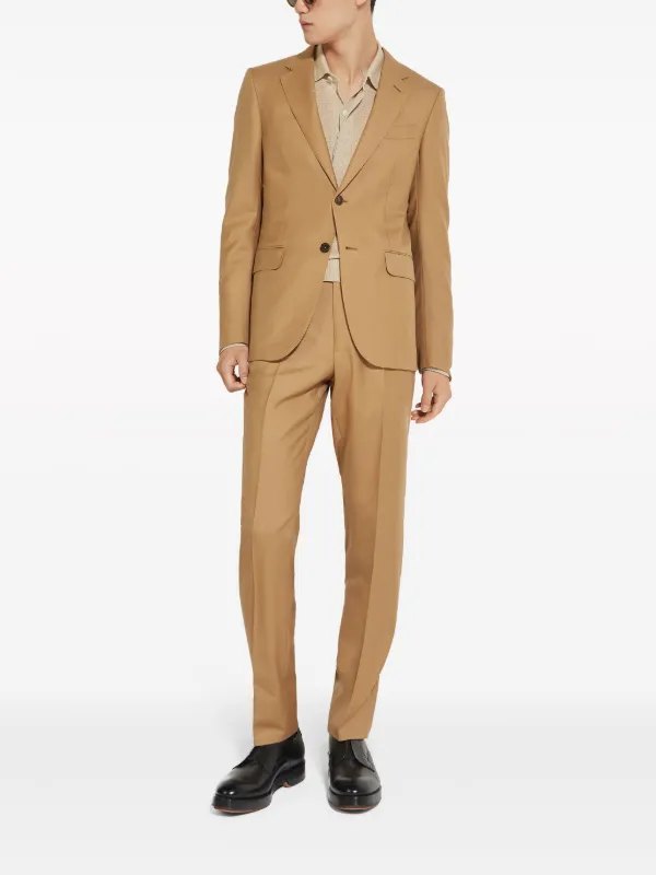 Zegna Oasi single-breasted Cashmere Suit | Neutrals | FARFETCH