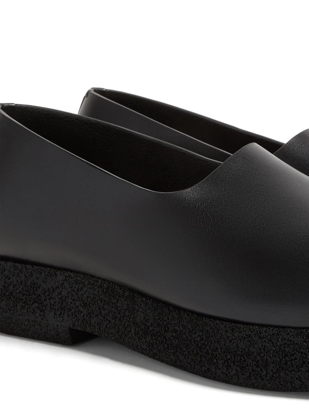Shop Zegna Slip-on Leather Loafers In Black