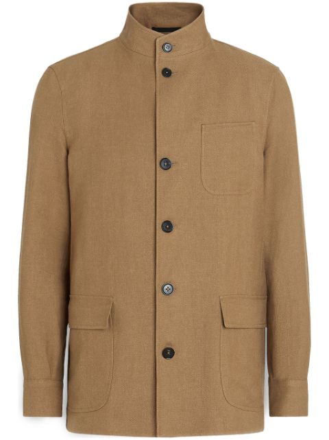 Zegna tailored linen-wool chore jacket