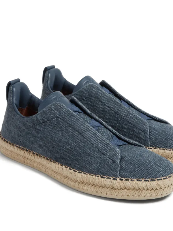 Zegna Triple Stitch エスパドリーユ | ブルー | FARFETCH JP