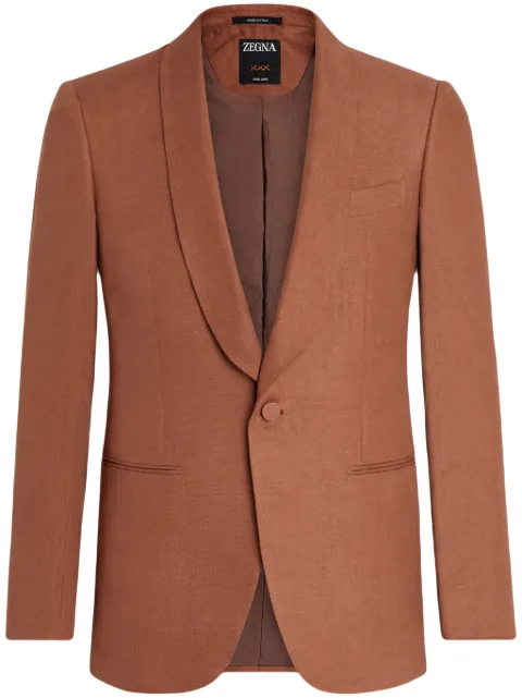 Zegna single-breasted linen blazer 