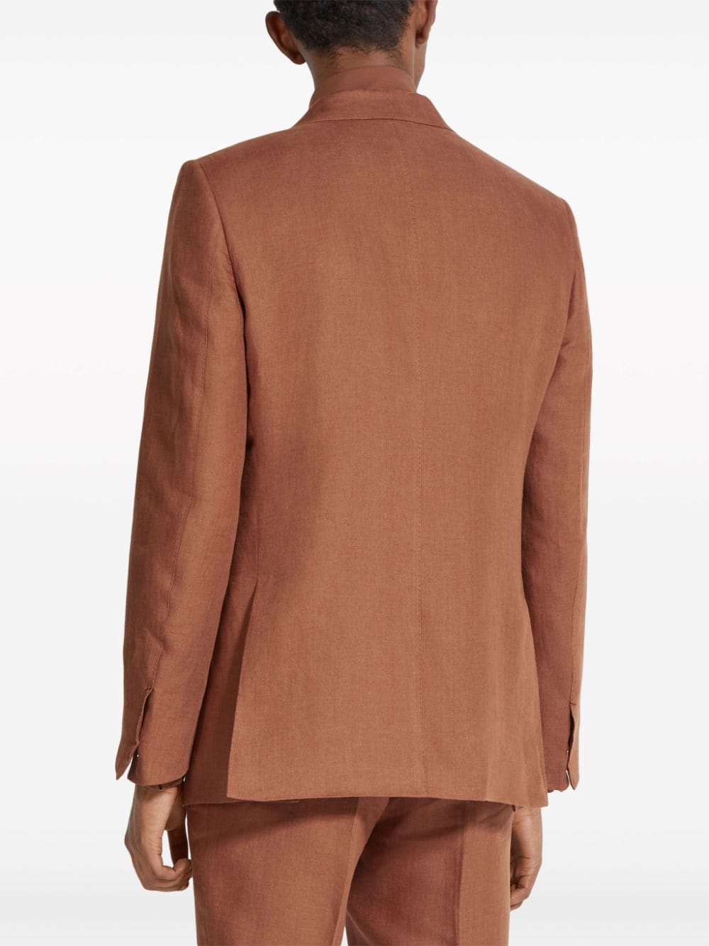 Zegna Linnen blazer Bruin