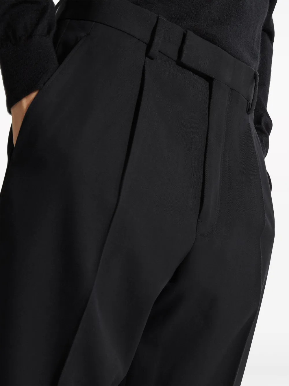 【関税込み】Rohe ブラック ミッドライズ テーラードパンツ Zegna ミッドライズ テーラードパンツ | ブラック | FARFETCH JP