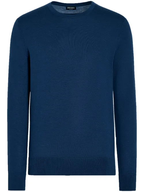 Pull en maille fine à col rond - Zegna - Modalova