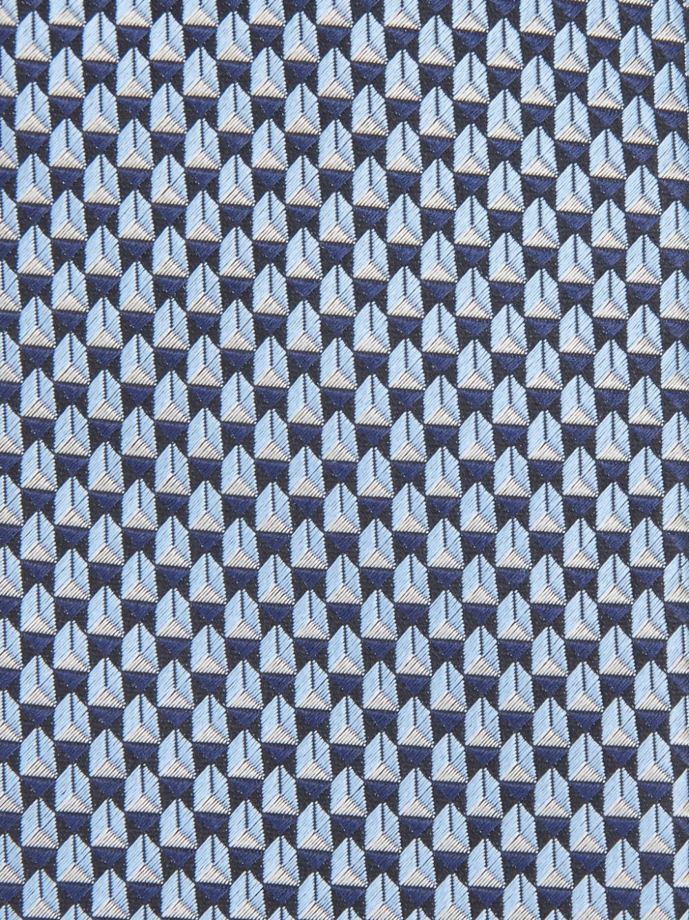 Shop Zegna Pattern-jacquard Silk Tie In Blue