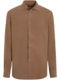 Zegna mulberry-silk shirt - Brown